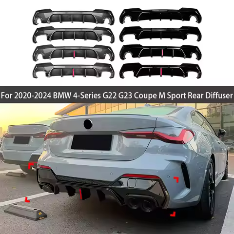 For 2020-2024 BMW 4 Series G22 G23 Coupe M Sport 420i 420d 430i 430d Bodykits MP Style Gloss Black C