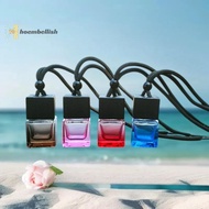<Hoembellish> 1Pc ck Cover Square Glass Car Perfume Empty Bottle Pendant Car Mounted Perfume Pendant