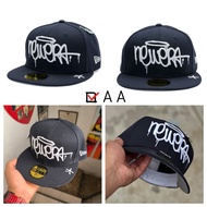 New/Era Navy  Graphic 59FIFTY Fitted Cap Retro Men and Women  Full-screen Embroidery  Fashion Outdoo