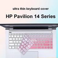 Keyboard Cover HP Pavilion 14 Series Silicone 14 Inch Laptop Keyboard Protector HP Notebook Skin 14-ce307 14-bs 14s-cf 14s-dk0xxx 14q-cs0001TX I5-8250U