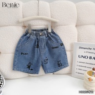 BERNIE KIDS Bernie baby embroidered soft jean shorts