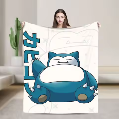 Snorlax monster Throw Blanket for Couch Soft Fuzzy Plush Blanket 50x60 Inches Multi-size Bedspread f
