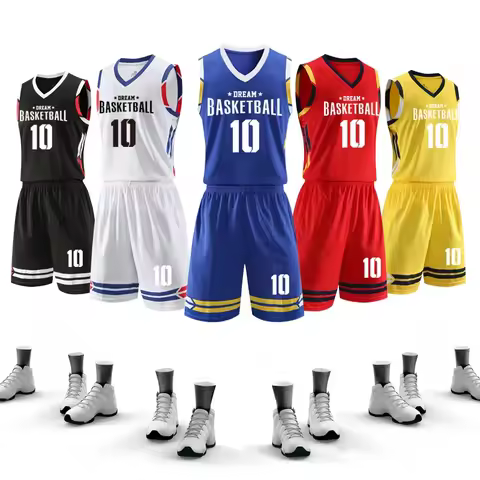 Men Basketball Jersey Custom Poylester Basketball Uniform Sets Professional Throwback Jersey Breatha