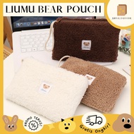 Daffodil Journal - LIMU Soft Fur Cosmetic Pouch | Fluffy Bear Makeup Pouch | Cute & Soft Bear Skinca
