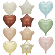 [24h Fast Delivery] Cream Caramel 59.9cm Five-pointed Star Heart Balloon for Birthday Wedding Party 