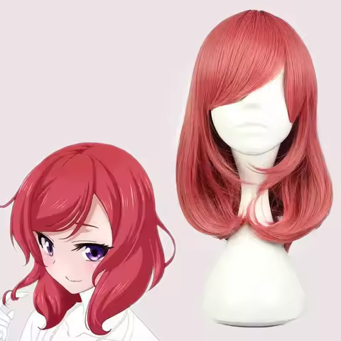 Anime LoveLive! Love Live Maki Nishikino Synthetic Hair Medium Curly Cosplay Headwear Heat Resistanc