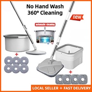 [Free-4 Mop Pads] Spin Mop Sewage Separation Spin Mop Self Cleaning Spin Mop Bucket  Automatic Wet and Dry