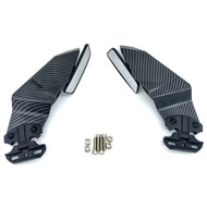 {djtgfju} Universal Motorcycle Adjustable Side Wing Spoiler Fairing With Rear View Mirror for For Ka