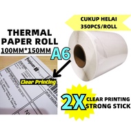 Clear Printing Waterproof A6 Size Thermal Paper Airwaybill Airwaybil Sticker Consignment Note Sticker 热敏纸 Awb 350pc Roll