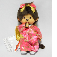 Monchhichi ตุ๊กตาม่อนชิชิจัง ชุดกิโมโน สีชมพู Size S 256334 ของพร้อมส่ง