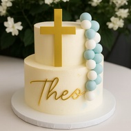 Cross Cake Topper | Gold Cardstock