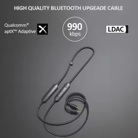 aptX Adaptive Headphones Bluetooth Cable with LDAC High Resolution Wireless Audio 22H Playtime AptX-
