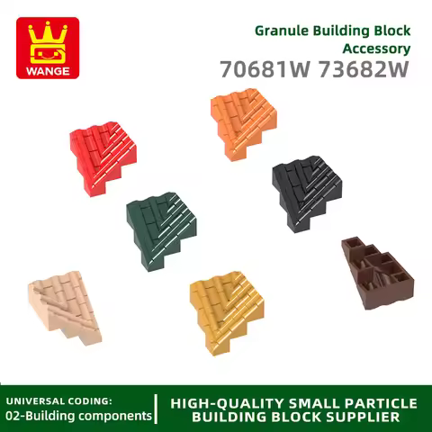 Wange 42Pcs/lot 70681W/70682W 24 X 24 X 23.6MM Big Corner Tiles Building Blocks Moc Color Accessorie