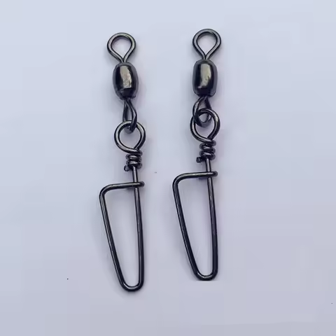 10pcs/lot Fishing Connector Pin swivel curved pin Fishing Swivel Connector Fishing Tackle Accessorie