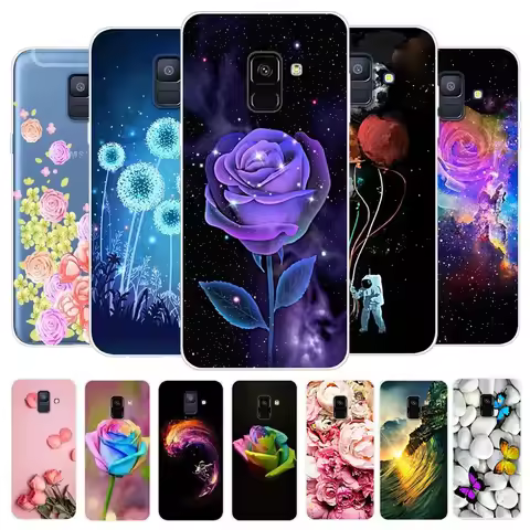 For Samsung A8 Plus 2018 Case Lovely Soft TPU Silicone Clear Cover For Samsung A8 2018 A 8 8A A8Plus