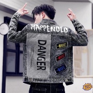 ✦Ready Stock✦ jaket jeans lelaki bomber jacket Spring and Autumn denim men's Korean version of slim 