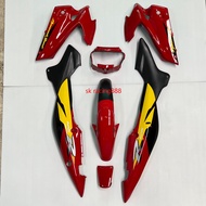 ชุดสีLs125 ตัวใหม่สีแดงตัดดำ (ไฟตาเพชร) ชุดเฟรมLS125ตัวใหม่ สีแดงสดตัดดำเงา 7 ชิ้น สินค้าพร้อมส่งมีร