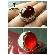 Cincin  Batu  Akik  Yaman  Suluh  Merah  Asli