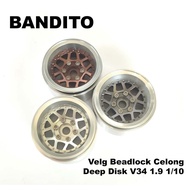 Bandito Rim Beadlock Celong Deep Disk V34 Silver 1.9 SCX10