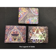 G59M The Legend of Zelda Triangle Logo Wallet Retro Print Student Short Wallet Birthday Gift
