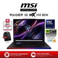 MSI Raider 16 Max HX B2WH-219SG – 16" OLED 240Hz – Intel Core Ultra 9 – RTX5070Ti – 32GB RAM – 1TB S