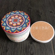 Customized Absorbent Ceramic Coaster Round Square Ceramic Coaster Creative Pot Mat Production