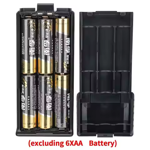Baofeng UV-5R Battery Case 6xAA Shell Black For Baofeng UV-5R DM-5R Plus 3800mah Series Walkie Talki
