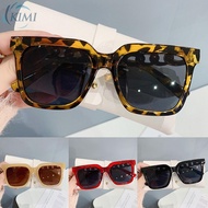 KIMI-Women\'s Glasses Vintage Large Frame Leopard Print Retro Shades Square