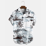 KEMEJA Men's shirt - Aloha theme duotone Hawaiian shirt