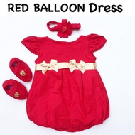 Newborn baby clothes, baby dress, hat, shoes, nice fashion for baby girls - red