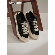 FILA FUSION FILA Official POP Canvas Shoes Women's Shoes Sports Shoes Lightweight Casual Sneakers Bl