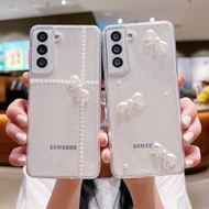 Luxury Pearl Glitter Phone Case Samsung Galaxy S23 S24 Ultra A73 A53 A33 S22 S21 S20 Plus Note 20 Ul