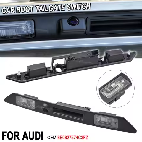 Rear Trunk Tailgate Handle with License Plate Light for Audi A3 A4 A5 A6 A8 Q7 RS4 S4 S6 Replace OE 