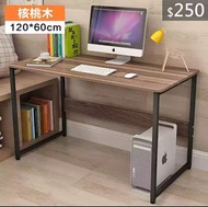（訂貨價$250）120x60cm 簡易電腦枱 電腦桌 (白柳木|白蘋果|黑胡桃|核桃木) Desk