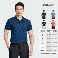 INSIDEMEN Men's Short Sleeve Polo Shirt Basic Pattern IPS001AZ