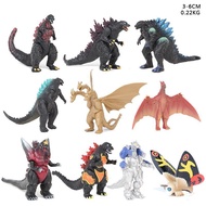 [Solid] Dinosaur Monster Godzilla Four Dolls Cake Decoration Decoration Godzilla Birthday Baking Sce