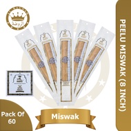 Miswak Kayu Sugi 60 pcs Box Siwak Al Rauda Natural Toothbrush Miswak Toothbrush