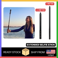 🔥READY STOCK🔥 Proocam Long Invisible Selfie Stick Monopod 1.5 meter / 3 meter Adjustable for Insta36