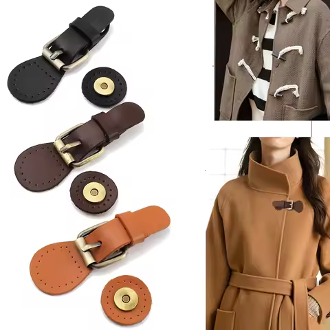 2Pcs 9.5x3.1cm DIY Bags Lock Buckle Self-Restraint Quality Genuine Leather Bag Accessories Hasp Clas