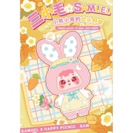 bear and rabbit happy picnic Beautiful Eyes Doll Keychain