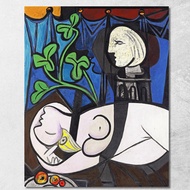 Art reproduction Nude Green Leaves and Bust Picasso Pablo ppc33 รูปติดผนัง ภาพที่มีชื่อเสียง ภาพพิมพ