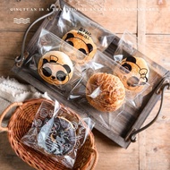 100pcs individual transparent donut cake bread plastic with pictures