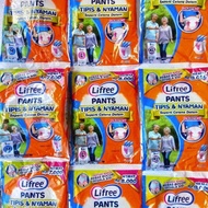 1 LUSIN UNICHARM LIFREE POPOK CELANA DEWASA PANTS M/L/XL (ISI 12 PCS PAMPERS LANSIA TERMURAH KEMASAN BARU)