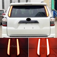 2Pcs LED Bumper Light Rear Fog Lamp Brake Light Dynamic Turn Signal Pillar Light For Toyota 4 Runner