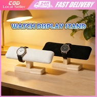 Wooden Watch Stand Display Bracelet Display Stand, Single Layer Wood Jewelry Display Stand T-Shaped 