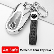 【Ax·safe】Mercedes Benz Metal Key Cover A180 GLA180 GLB200 Vito E200 E250 CLA180 E300 S300L GLA200 C300 C180 car accessories Spot goods