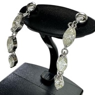 二手 0.70/0.70 克拉鑽石耳環，18K 白金/14K 白金，1.8 克。女士款。