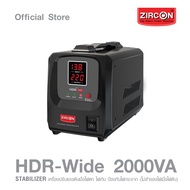 NEW2025! เครื่องควบคุมแรงดันไฟฟ้า (Stabilizer) ZIRCON รุ่น HDR-WIDE 2000VA (Max.1600W) ป้องกันไฟตกไฟ