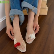 KIKO2E Heavenly Jelly Sandals - Waterproof Crystal PVC Jelly, Non-Slip Pointed Toe with DIY Charm Op