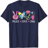 Men's cotton T-shirt Peace Love CMA Certified Medical Assistant Stethoscope T-Shirt Fast Shipping 4X
